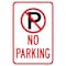 Signmission No Parking Within Pin No Parking Symbol, Heavy-Gauge Aluminum, 12" x 18", A-1218-24993 A-1218-24993 - alternate 1